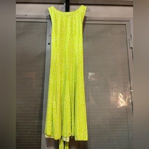 Green Polka Dotted Midi Dress